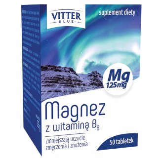 Vitter Blue Magnesium с витамином B6, 50 таблеток - фото продукта